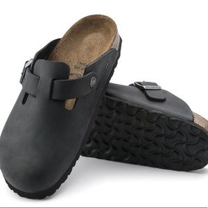 Boston Oiled Leather Birkenstock Clogs